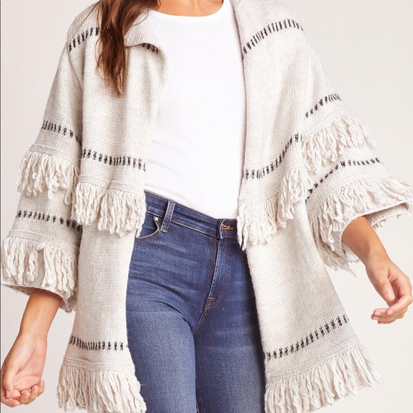 Jack by bb Dakota Fancy a shag fringe cardigan - Picture 2 of 6